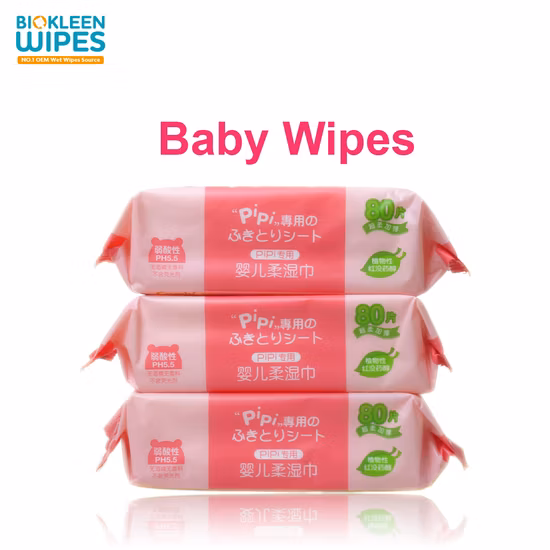 Tessuti non tessuti speciali, spessi, produttore OEM, tessuto non tessuto di bambù biodegradabile, salvietta umida disinfettante morbida per la pulizia delle mani dei bambini