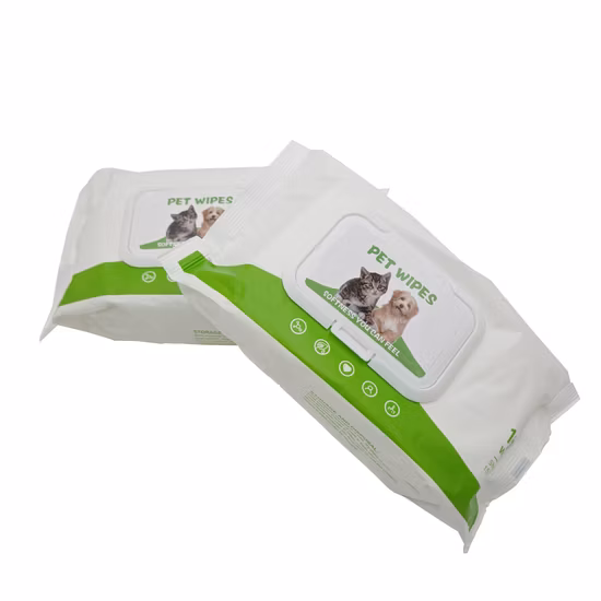 Clean Grooming Wet Wipe for Pet Aloe Pet Wet Wipes with Vitamin E and Antiseptic Dogs Puppies and Cats Cleaning Wipes