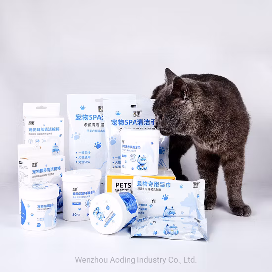 Produttore cinese, salviettine umidificate per la pulizia degli animali domestici, salviettine umidificate monouso per cuccioli di cane, deodoranti multiuso per la pulizia degli animali domestici